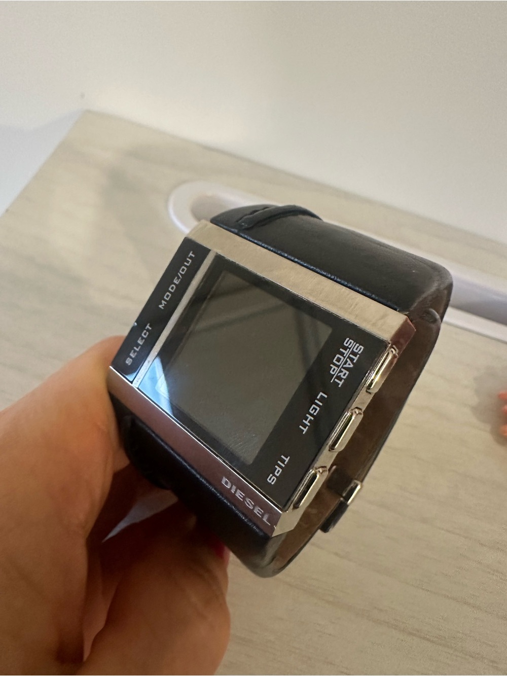 Diesel DZ-7142 Only The Brave Digital Leather Cuff Watch